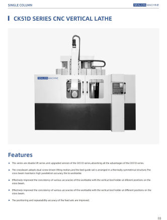 CK51D SERIES CNC VERTICAL LATHE
